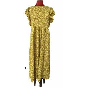 Ann Taylor Yellow Floral Maxi Dress